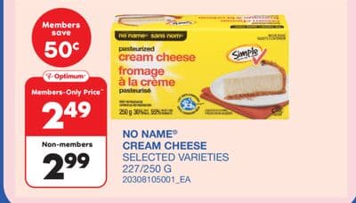 NO NAME® CREAM CHEESE, 227/250 G