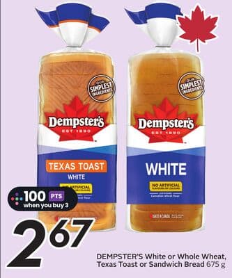 White or Whole Wheat, Texas Toast or Sandwich Bread