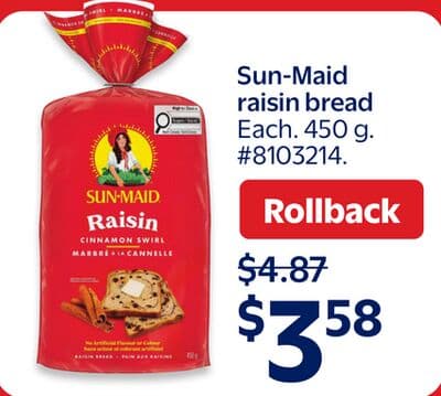 Sun-Maid raisin bread