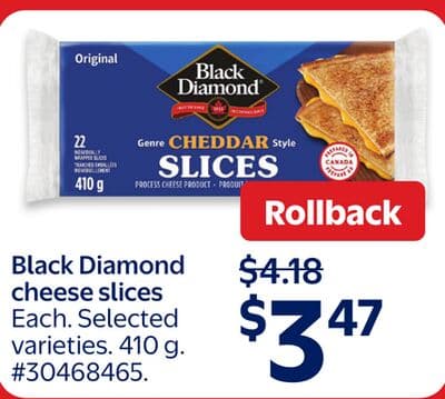 Black Diamond cheese slices