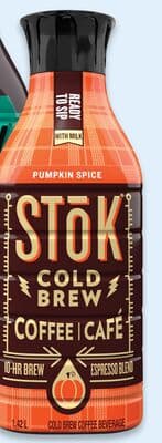 STōK cold brew black coffee or cappuccino