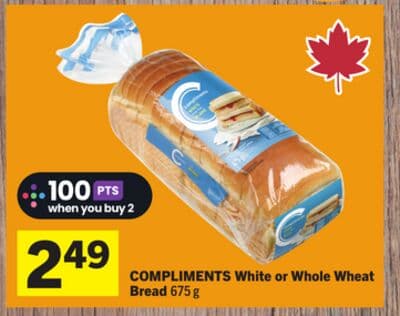 COMPLIMENTS White or Whole Wheat Bread