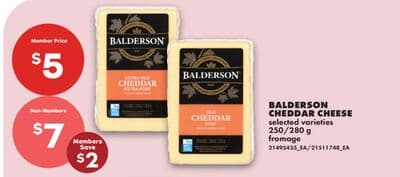 BALDERSON CHEDDAR CHEESE, 250 - 300 g