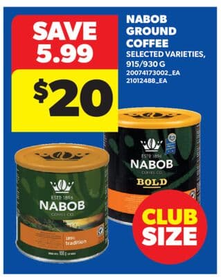 NABOB GROUND COFFEE, 915/930 G