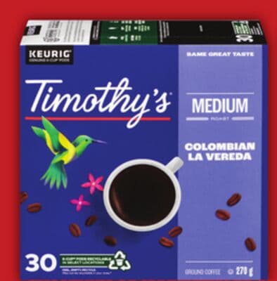 TIMOTHY'S OR IRRESISTIBLES COFFEE CAPSULES