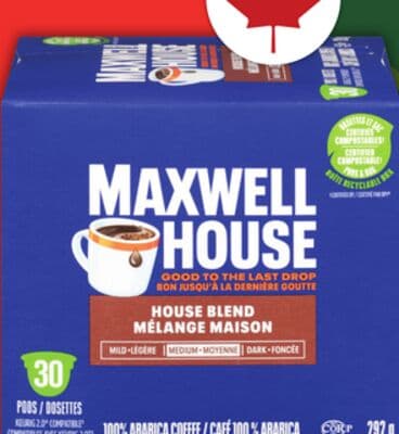 MAXWELL HOUSE OR NABOB COFFEE CAPSULES