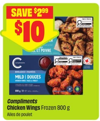 Compliments Chicken Wings Frozen 800 g