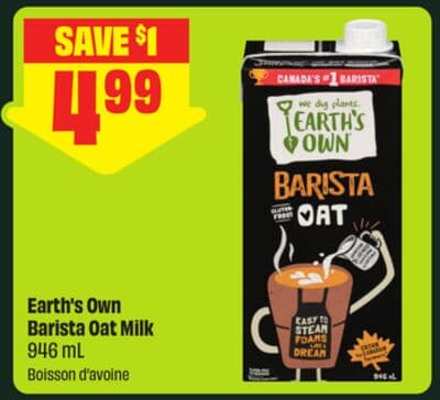 Earth's Own Barista Oat Milk 946 mL