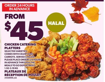 CHICKEN CATERING PLATTERS, 1.92-2.19 KG