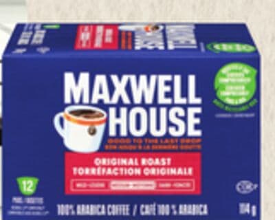 MAXWELL HOUSE OR TASSIMO COFFEE CAPSULES