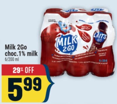 Milk 2Go choc. 1% milk