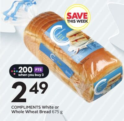 COMPLIMENTS White or Whole Wheat Bread