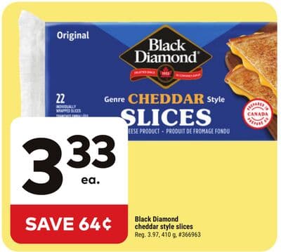 Black Diamond cheddar style slices