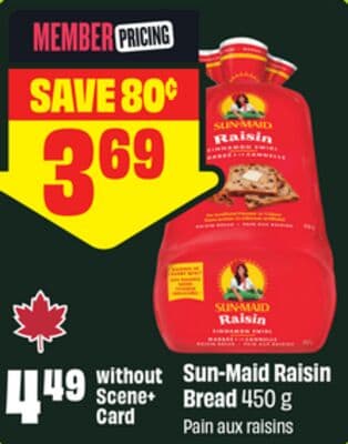 Sun-Maid Raisin Bread 450 g